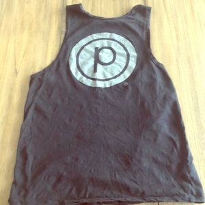 Pure barre circle P cotton tank top.